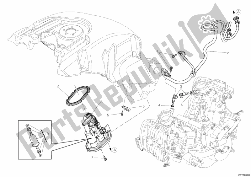 Todas as partes de Bomba De Combustivel do Ducati Diavel Cromo Brasil 1200 2013